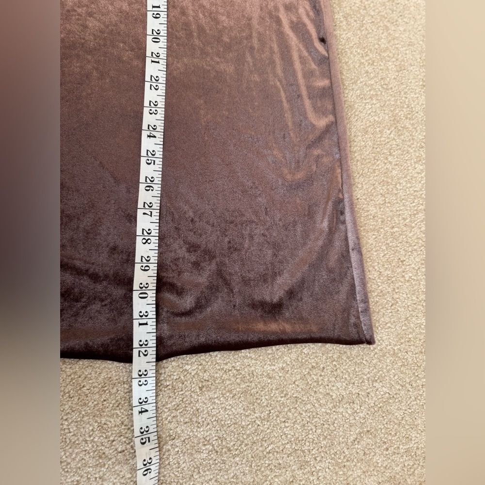 NWOT Zara Collection Brown Velvet Straight Dress - Picture 8 of 8